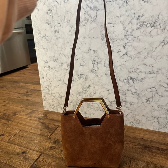 Ted Baker Leather And Suede Hexagon Handle Shopper Bag - Picture 5 of 17